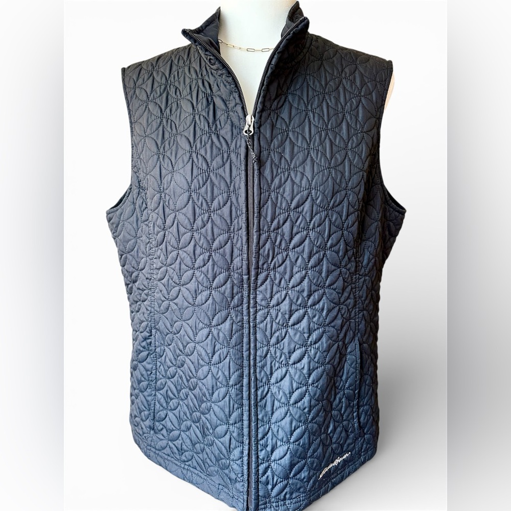 Eddie Bauer Women’s Quilted Puffer Vest | Size XL | Slate Black | Like New
